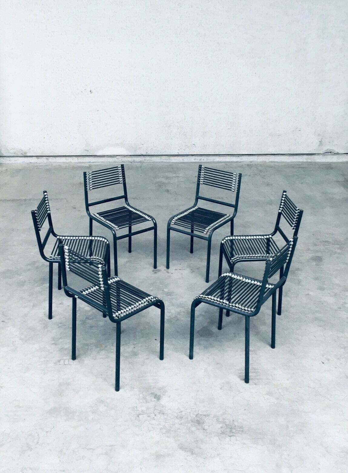 Postmodern Design "Sandows" Chairs By Rene Herbst photo vintage