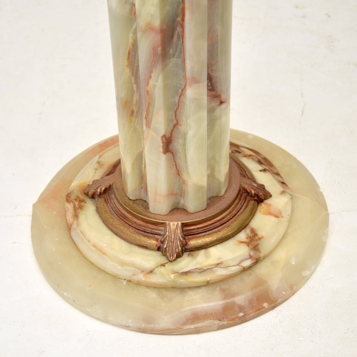 Antique Onyx And Gilt Metal Corinthian Column photo vinterior