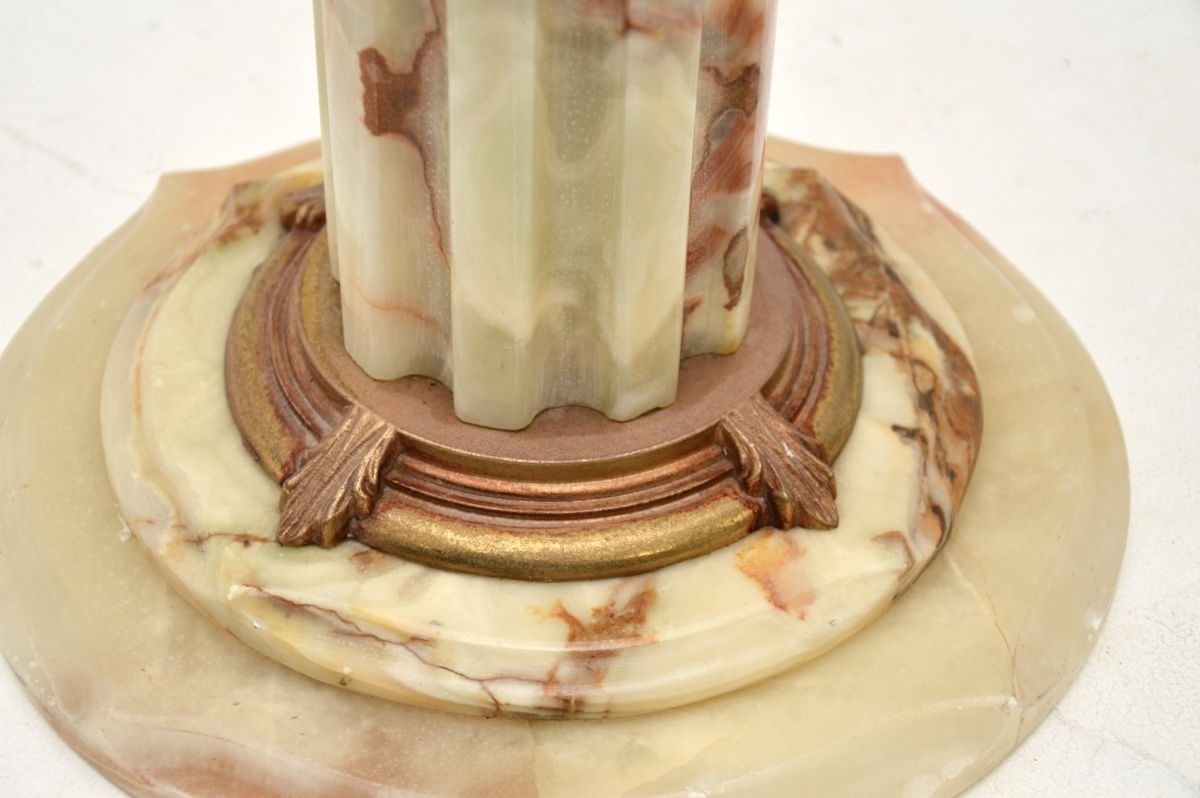 Antique Onyx And Gilt Metal Corinthian Column photo buy
