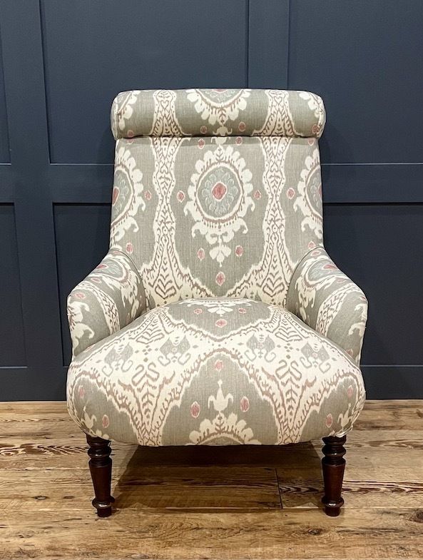 An Antique French Roll Top Bedroom Chair photo Furniture