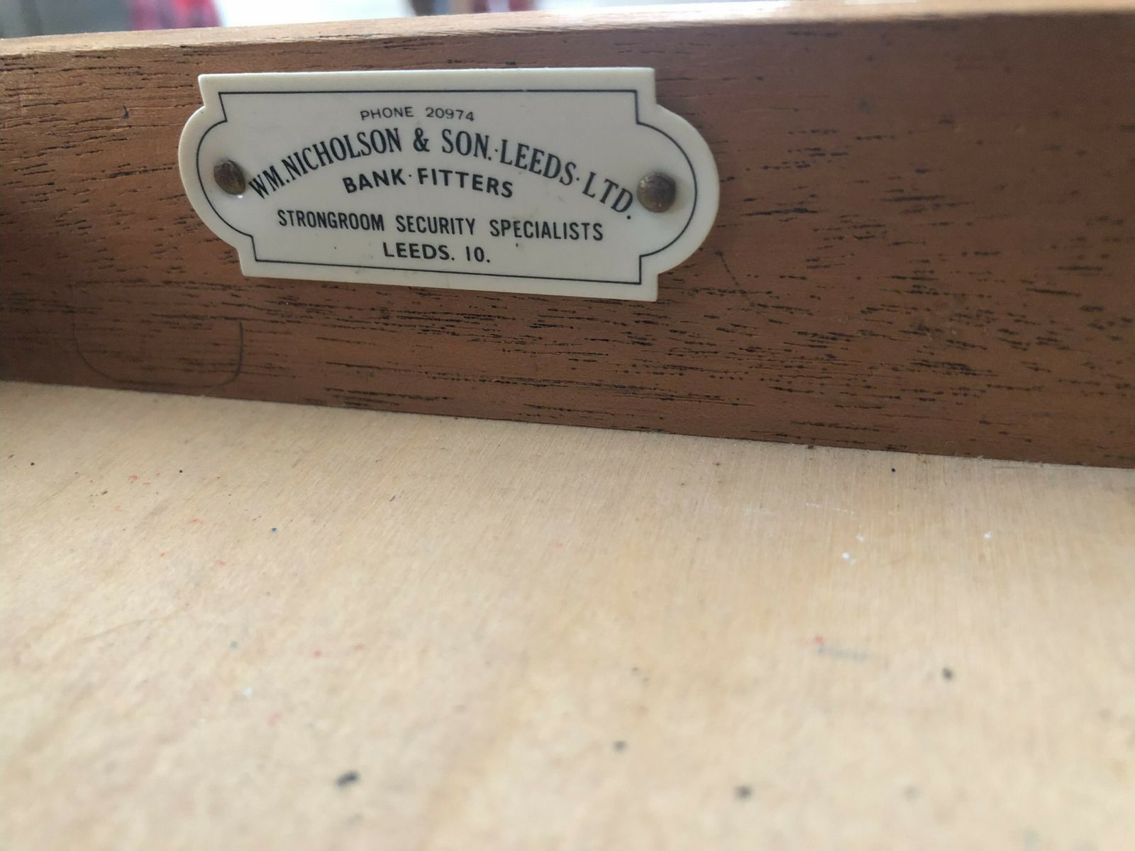 photo furniture Mid 20th Century Wooden Set Of Bank Drawers