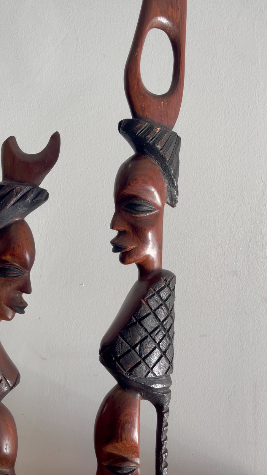 African Carved Wooden Figures photo vintage