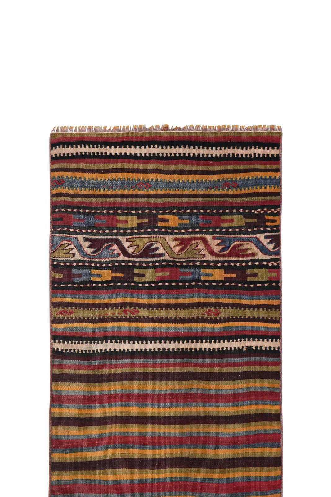 Turkish Handmade Runner Kilim   Tan Extra Long Stair Rug 2'3'' X 24'9'' photo Textiles