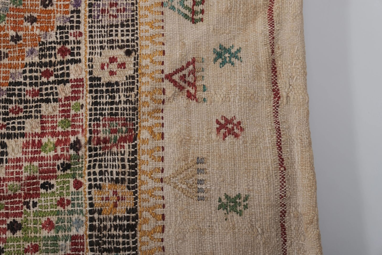 Textiles Vintage Turkish Flat Weave Jajim Kilim Rug 6'8'' X 10'4'' photo