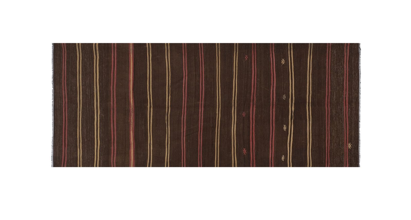Turkish Stripe Goat Hair Kilim Rug 5'3" X 12'5" photo furniture