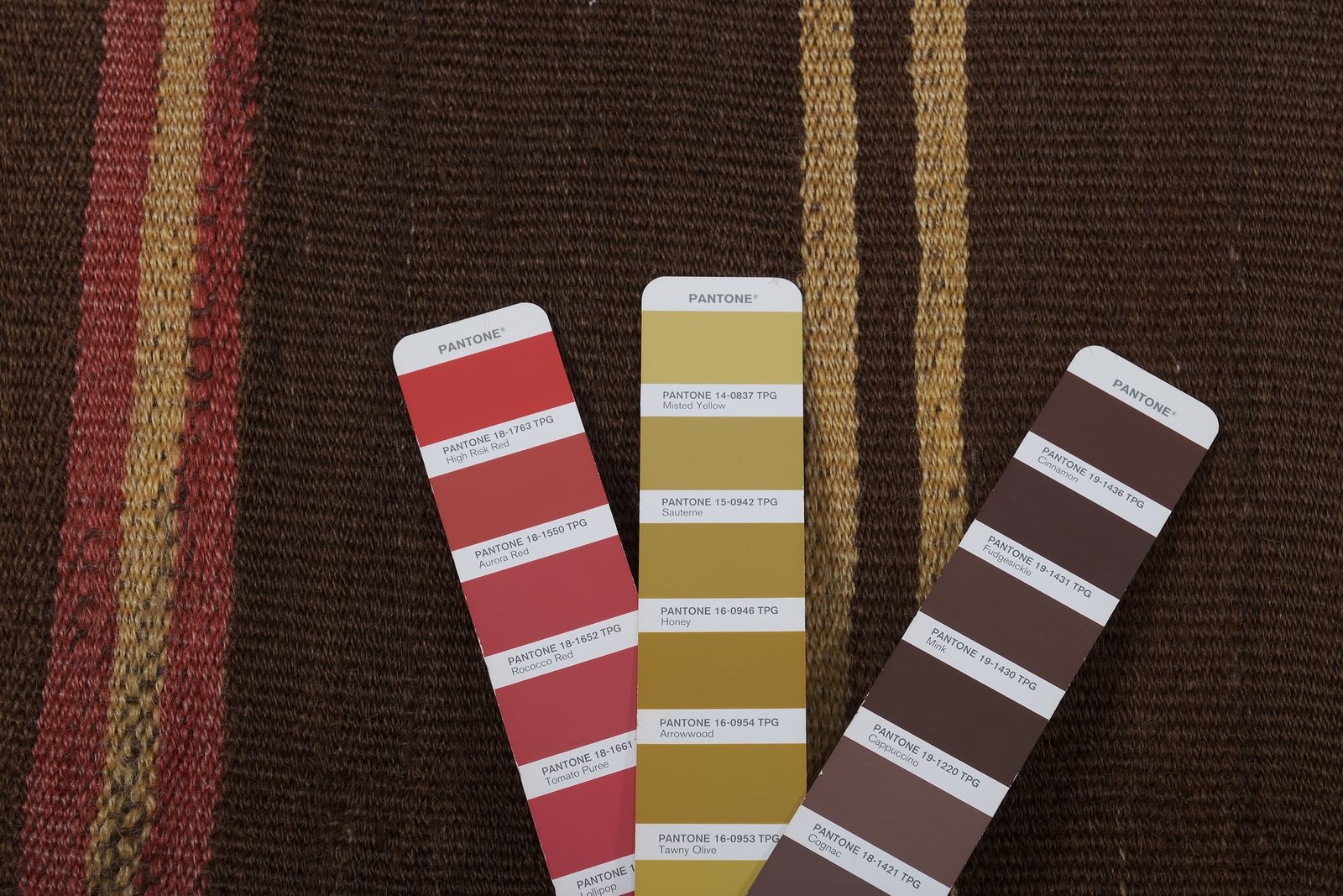 photo furniture Turkish Stripe Goat Hair Kilim Rug 5'3" X 12'5"