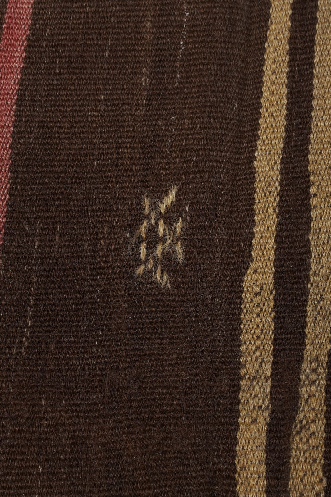 photo for sale Turkish Stripe Goat Hair Kilim Rug 5'3" X 12'5"