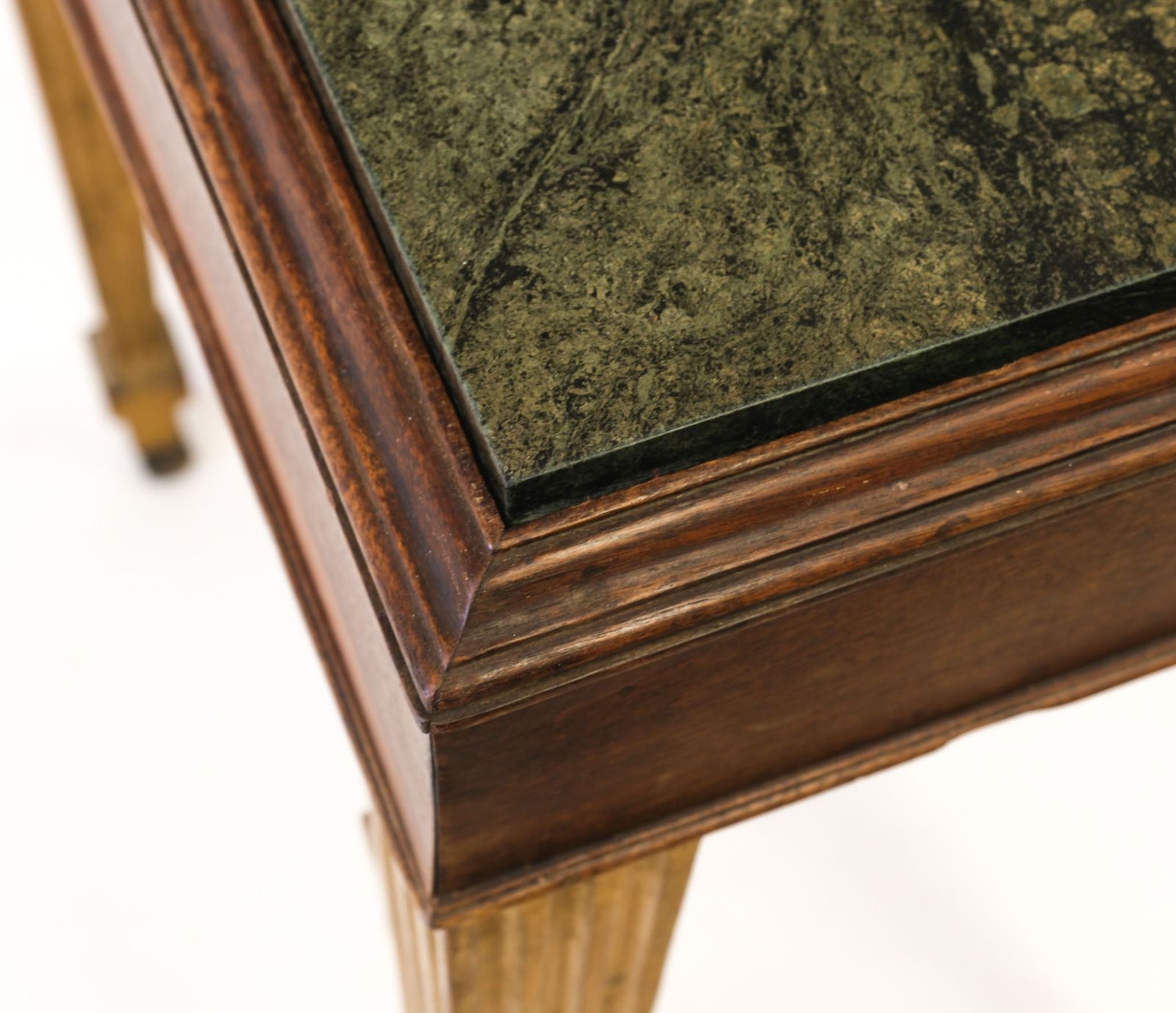 Furniture Early 19th Century Small Green Alps Marble Mahogany & Gilt Console Table photo