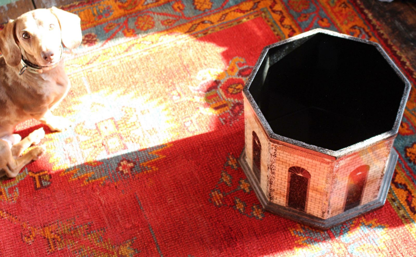 Eggshell Lacquered Box & Cover Summer House By Artist Thierry Voeltzel photo Home Decor