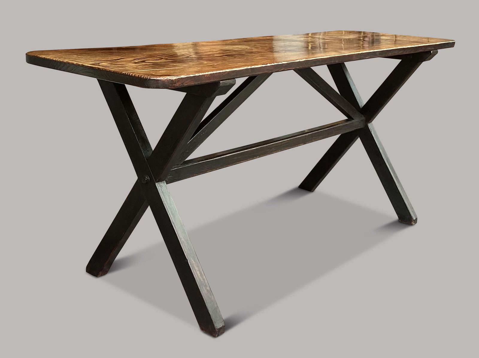 Outstanding Georgian Large Elm Tavern Table; Superb Colour And Patina photo Furniture