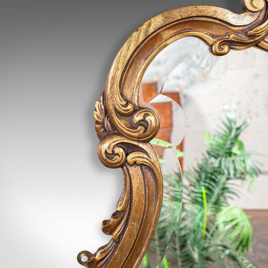 Antique Baroque Wall Mirror, French, Giltwood, Vanity, Hallway, Edwardian, 1910 photo 895.0