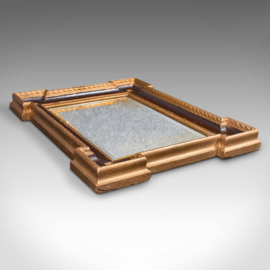 Small Antique Vanity Mirror, English, Gilt Gesso, Hall, Neoclassical, Victorian photo vinterior