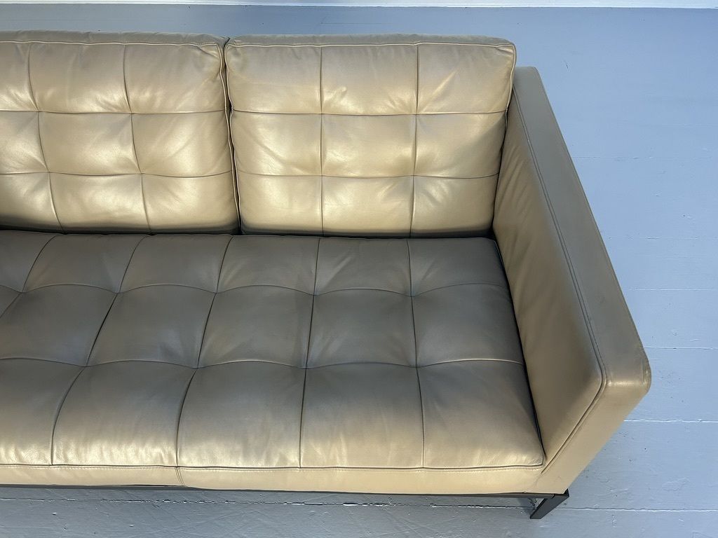 B&B Italia “Ac Lounge Alg152” Compact Sofa – In Taupe “Gamma” Leather photo vintage