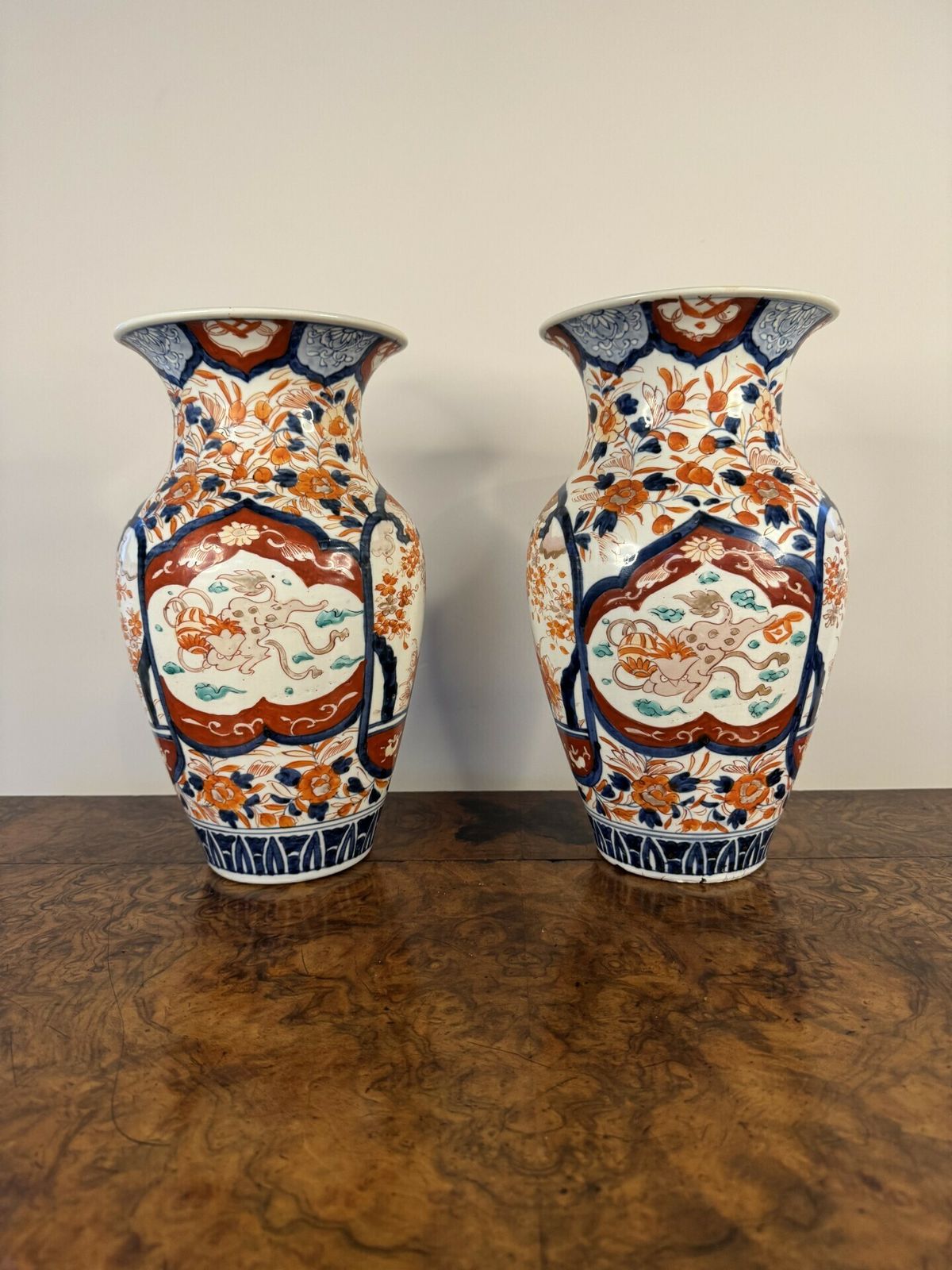 Fantastic Large Pair Of Antique Japanese Imari Vases photo 895.0