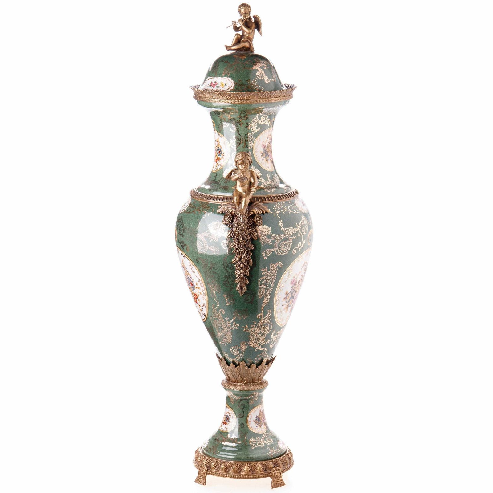 Elegant Porcelain And Bronze Angel Vase – Perfect Gift For Weddings, Anniversaries, Or Housewarming photo furniture