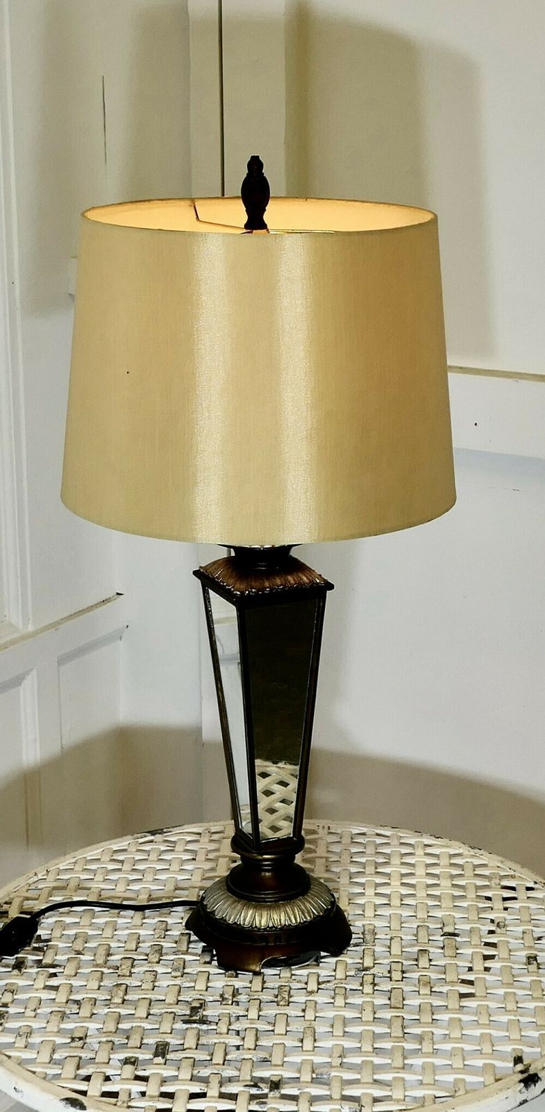 An Art Deco Style Mirror Table Lamp photo for sale