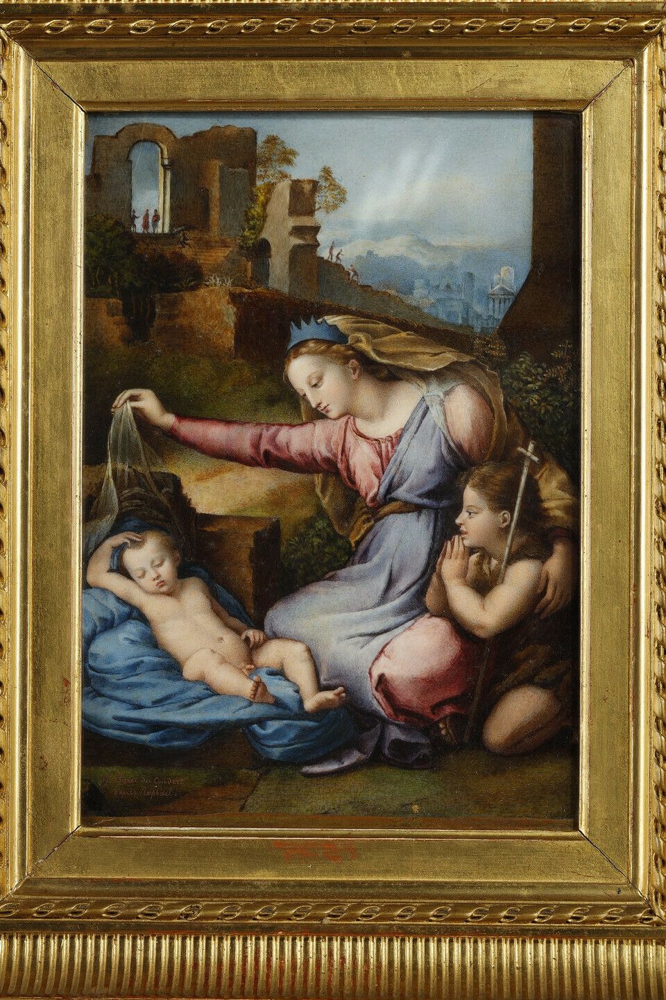The Virgin And Child With Little St. John, Known As The Virgin With Veil Or The Virgin With Blue Diadem (Louvre), After Raphael (1483 1520) photo for sale