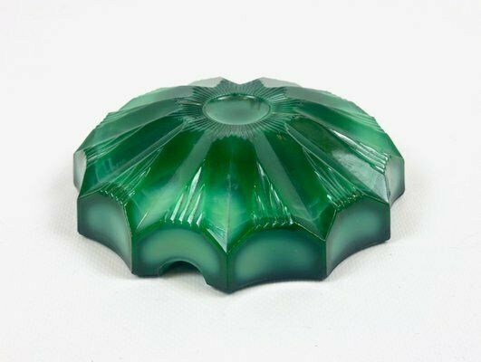 Bohemian Malachite Ashtray From Jablonec Glassworks, 1960s photo furniture