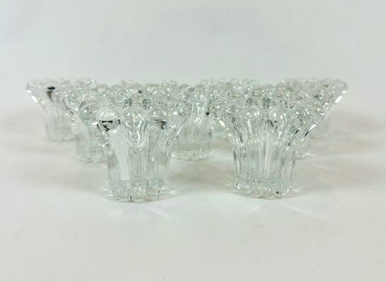 Crystal Bubble Glass Candleholders From San Marco, West Germany, 1970s, Set Of 9 photo furniture