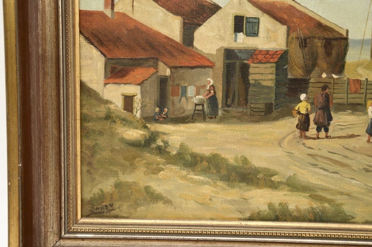 Antique Landscape Oil Painting photo for sale