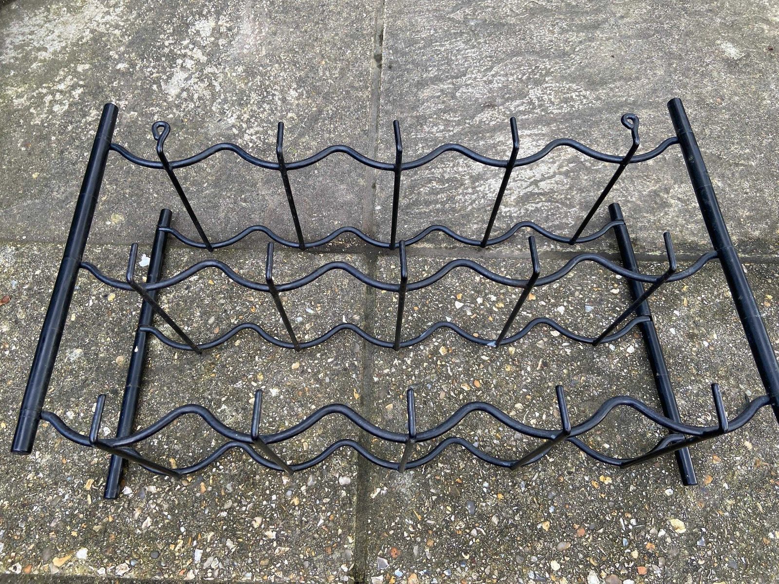 photo for sale Retro 1970s Plastic And Metal Wine Rack For Up To 15 Bottles Of Wine   Surface Or Wall Mounted, Auriol Style
