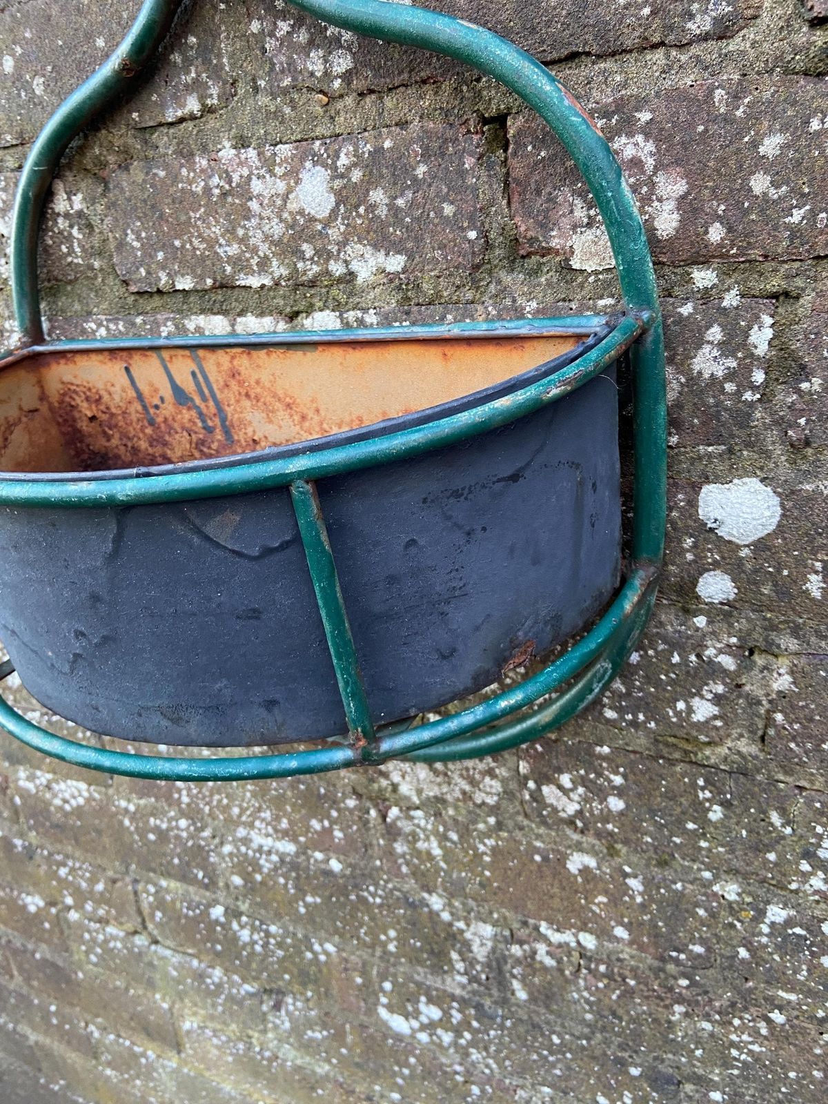 Unique Vintage Planter   Fire Hose Tap And Metal Basket   Wall Plant Basket, Outdoor Planter, Plant Pot photo vinterior