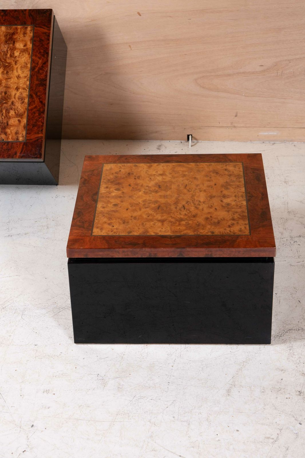 Burlwood Square Coffee Table, 1970s photo furniture