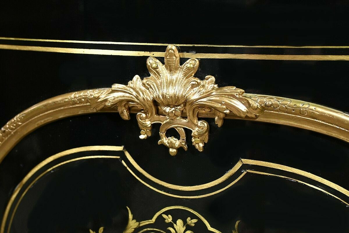 photo for sale Blackened Pearwood Sideboard, Napoleon III Period – Mid 19th Century