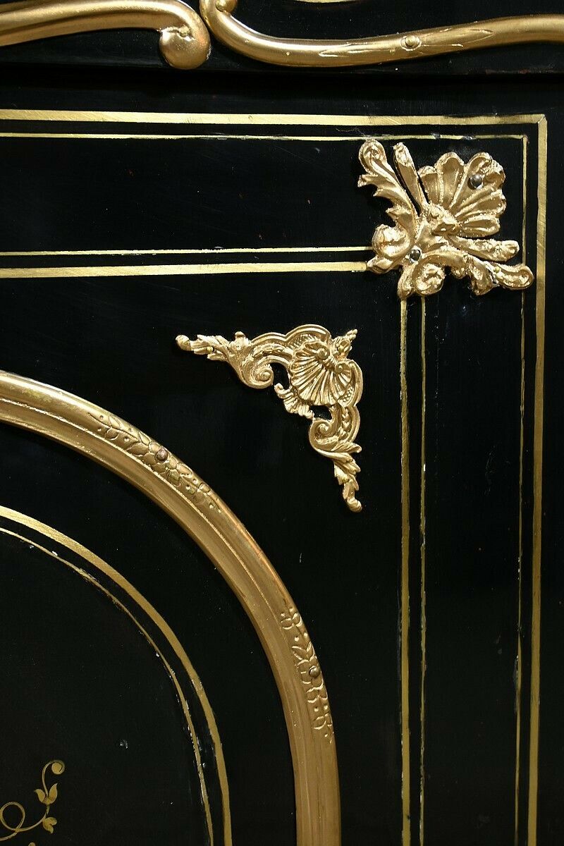 Furniture Blackened Pearwood Sideboard, Napoleon III Period – Mid 19th Century photo