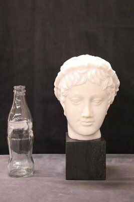 Head Of A Young Bacchus, 20th Century, White Marble Sculpture photo for sale
