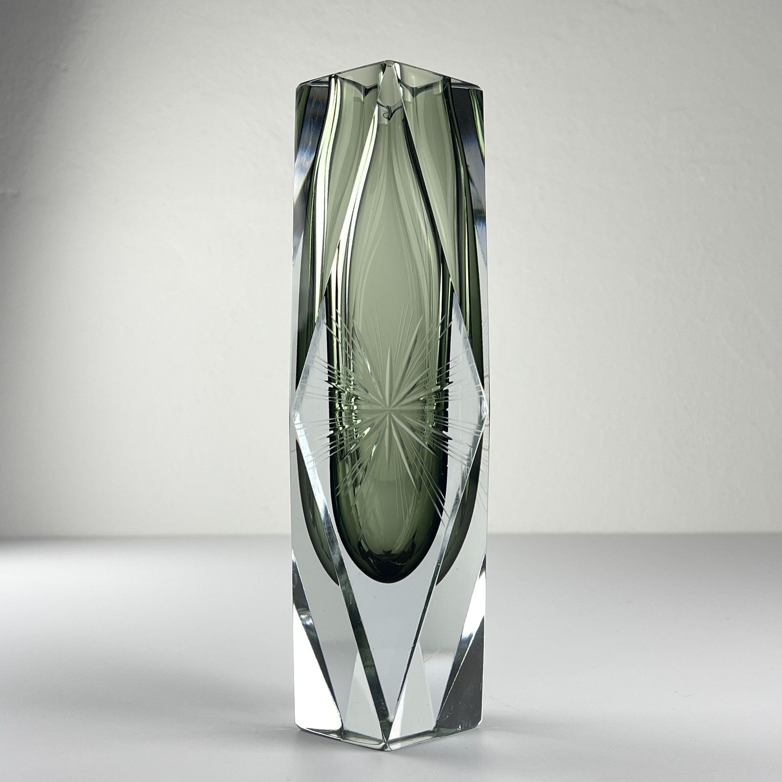 Original Sommerso Murano Glass Vase By Pagnin & Bon, Italy 1960s