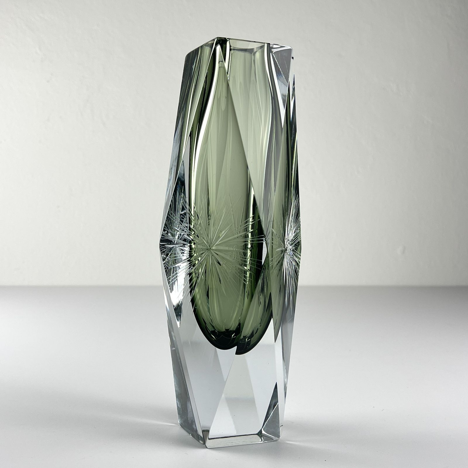 photo for sale Original Sommerso Murano Glass Vase By Pagnin & Bon, Italy 1960s