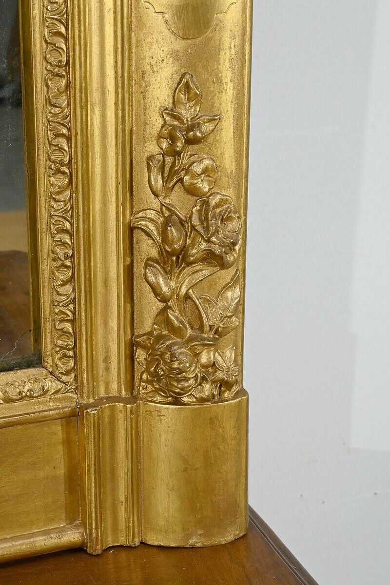 photo vinterior Important Gilded Wooden Mirror, Louis XV Style – 1st Part Of The 19th Century