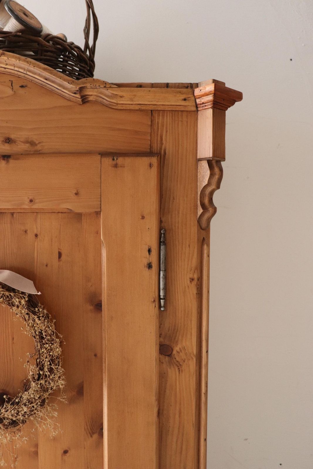 Gorgeous Rustic Pine Farmhouse Larder Or Linen Cupboard With Shelves And Original Key photo Furniture