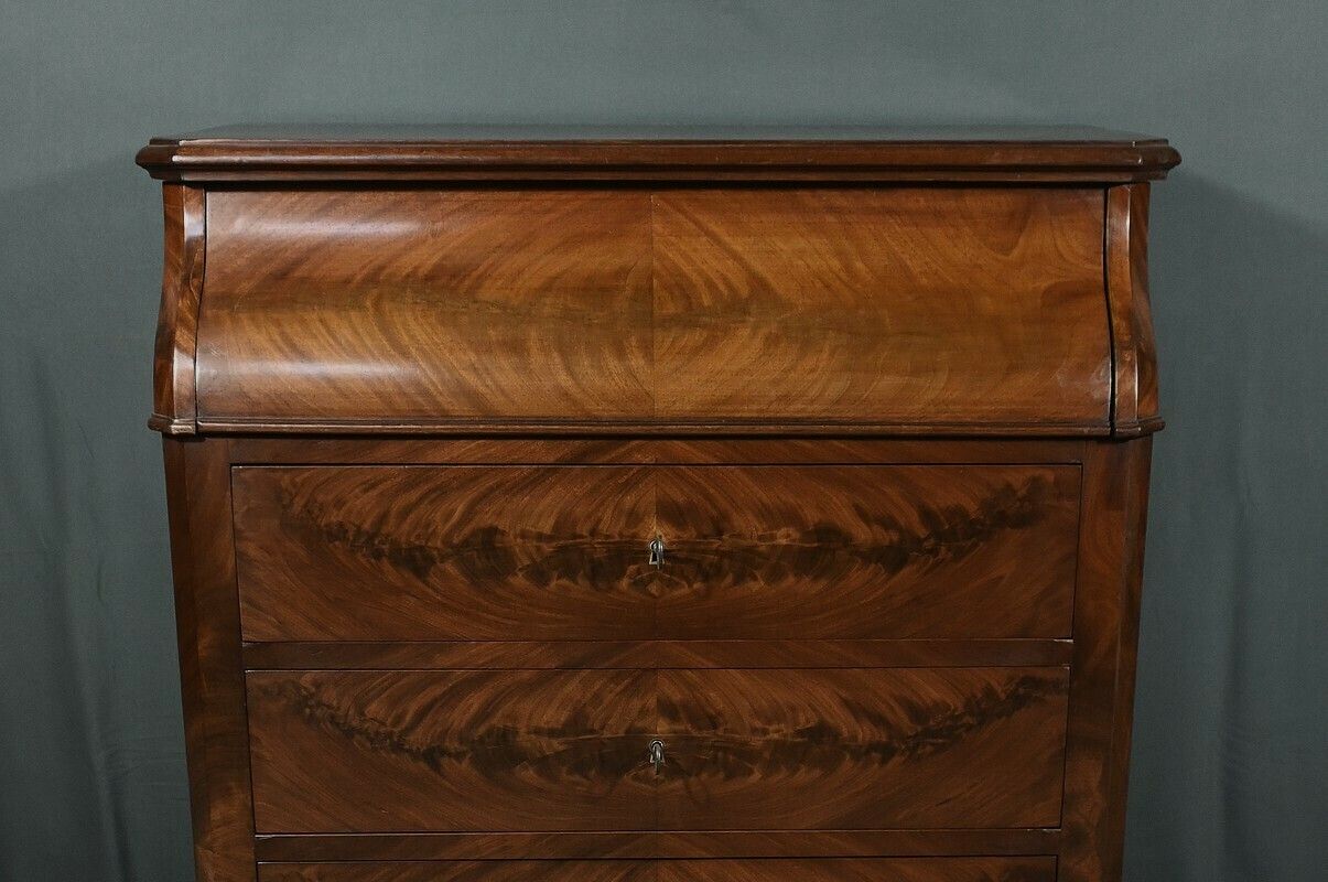 Mahogany Burl Veneer Dresser, Louis Philippe Style – Late 19th Century photo 1420.0