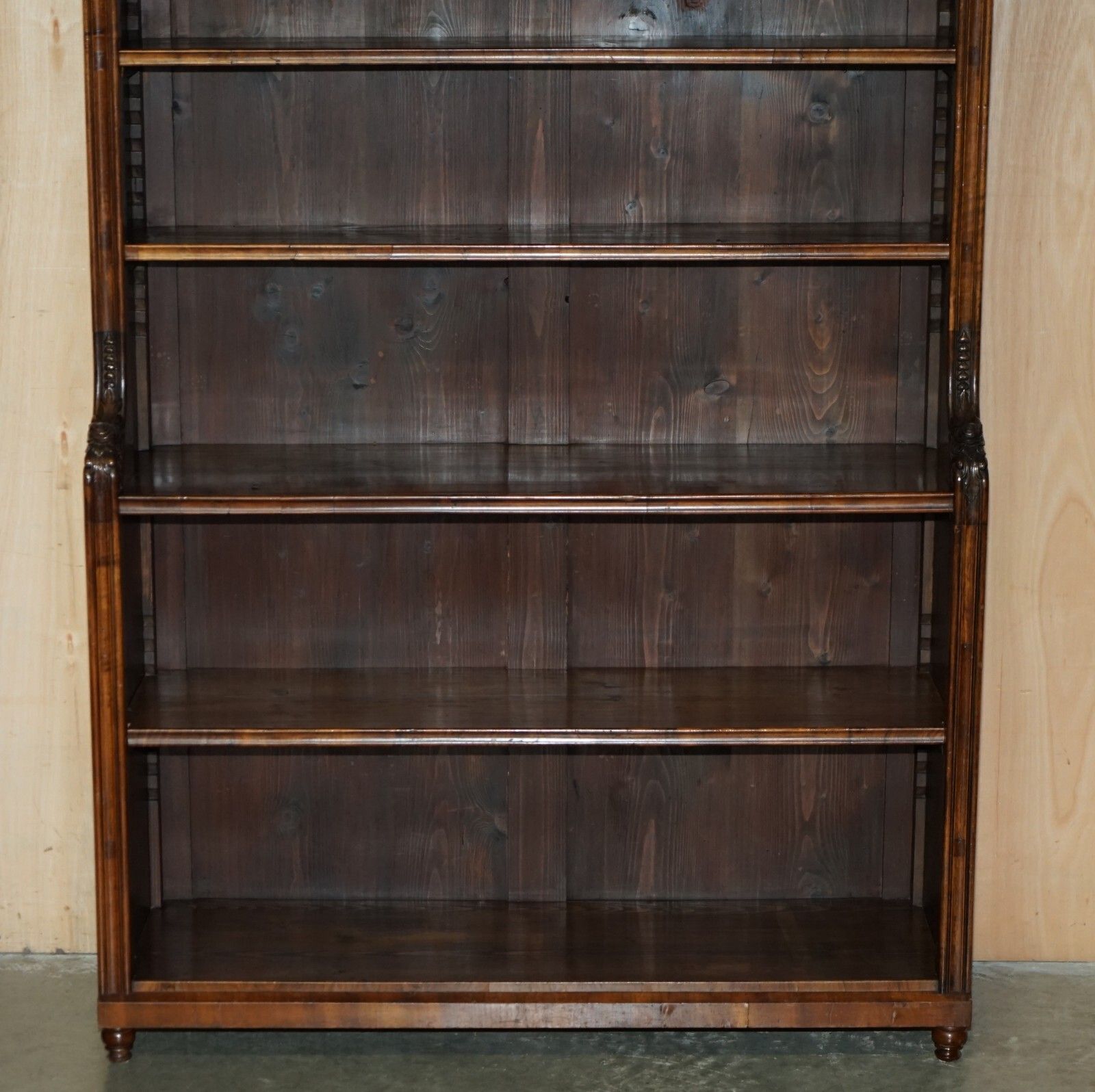 Important Pair Of 2.1 Meter Tall Regency Rosewood Waterfall Library Bookcases photo 12500.0