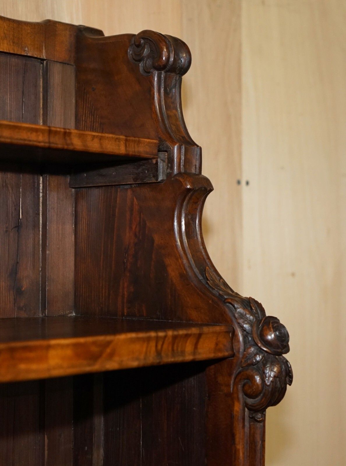 Important Pair Of 2.1 Meter Tall Regency Rosewood Waterfall Library Bookcases photo vintage