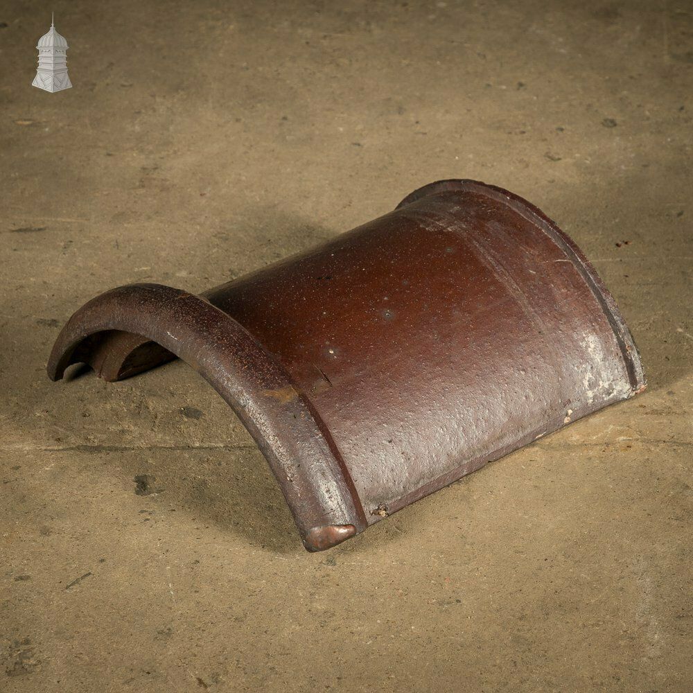 720.0 Half Round Ridge, Interlocking Salt Glazed Ridge Tile photo