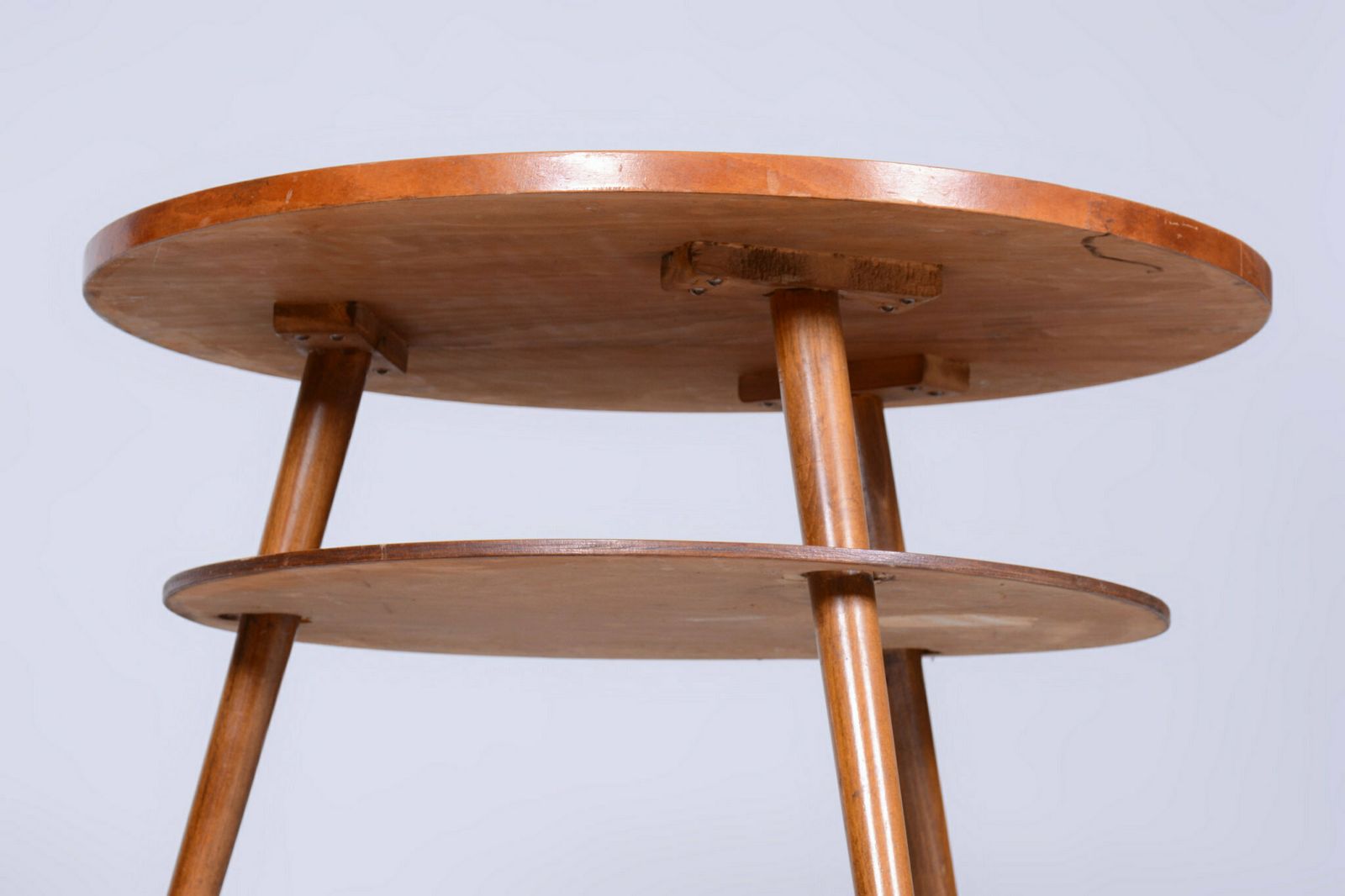 photo furniture Original Mid Century Coffee Table, Walnut, Beech, Czech, 1950s