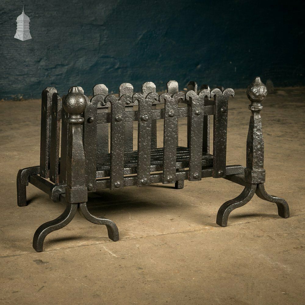 Firebasket And Fire Dogs, Cast Iron