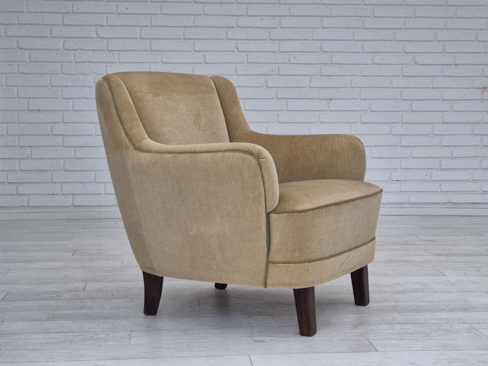photo furniture 1970s, Danish Lounge Chair, Original Condition, Furniture Velour.