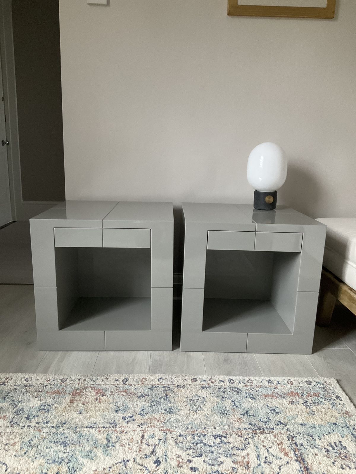 Kelly Hoppen Cube Side Tables Grey