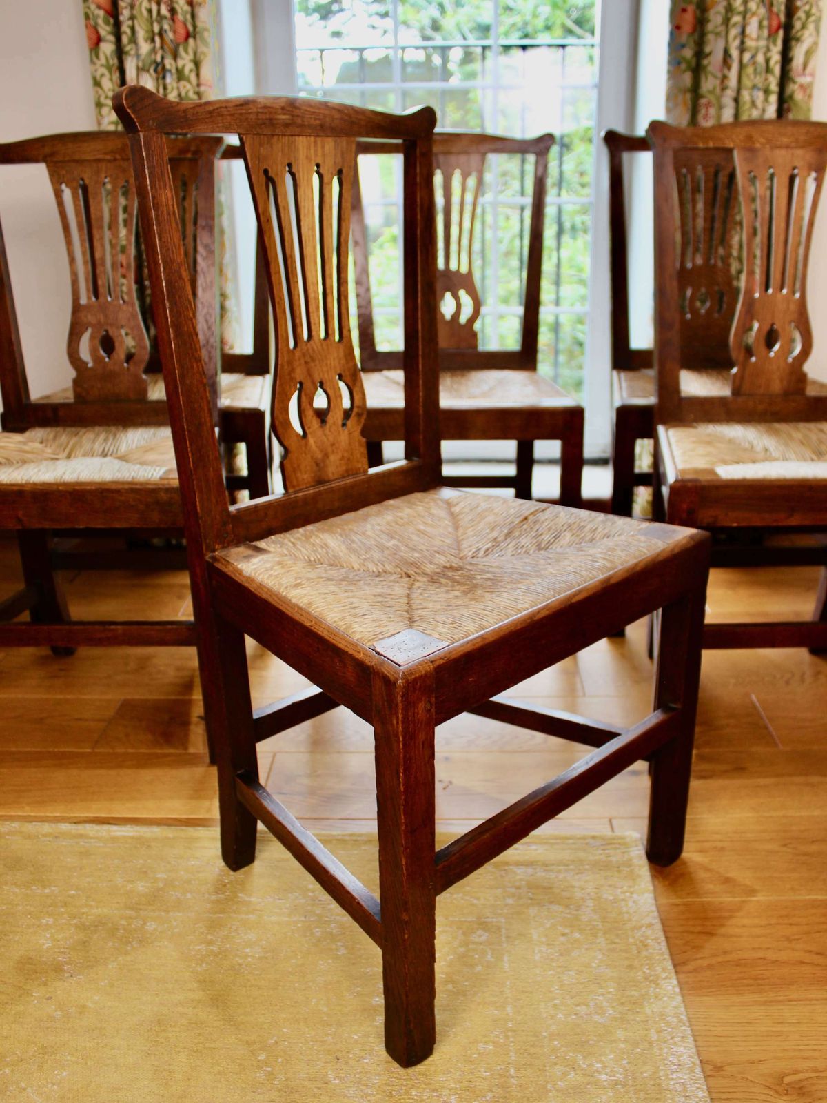 Set Of 8 George III Oak Country Chairs By Clarkson Of Wolverhampton photo for sale