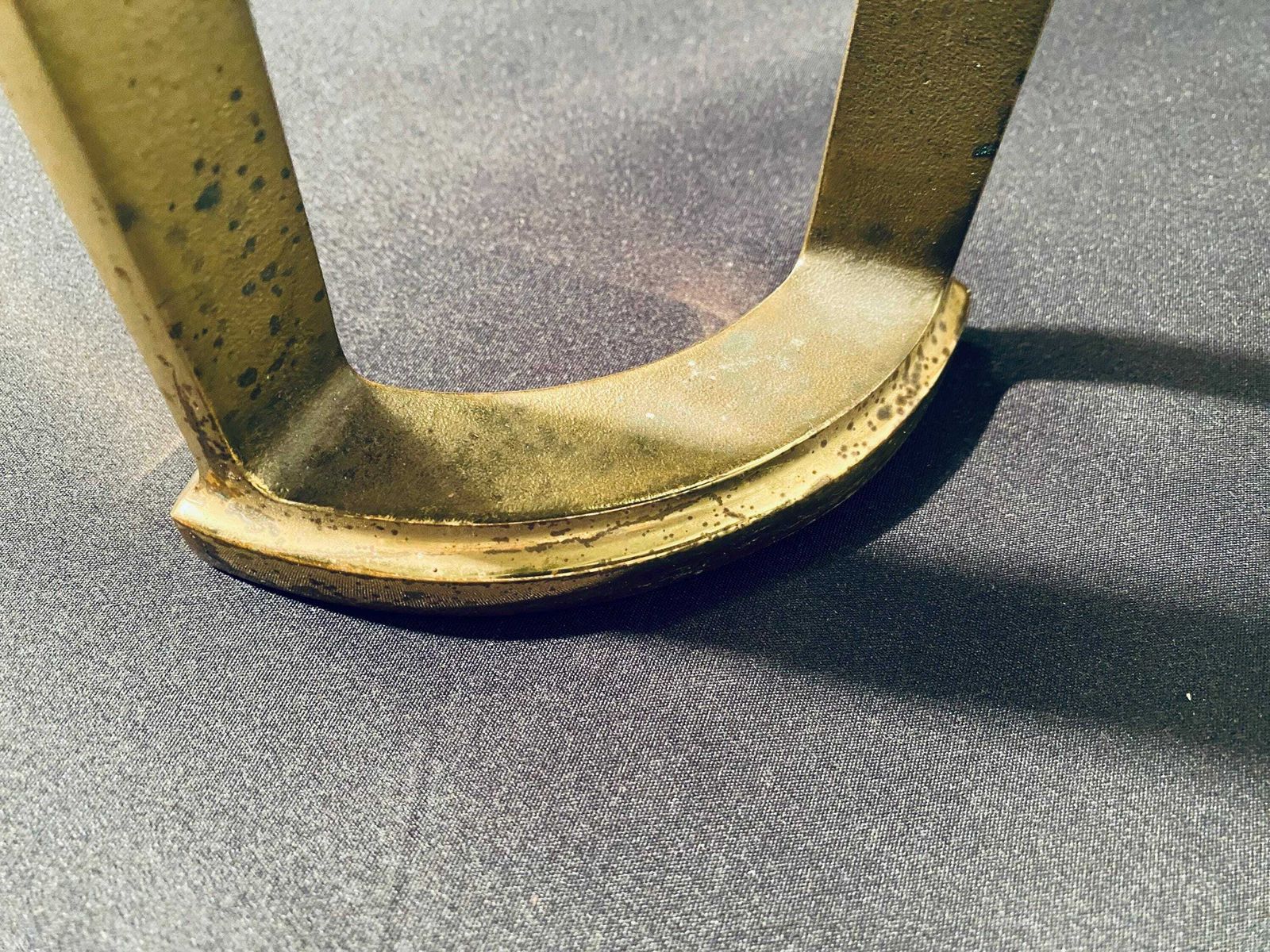 Brutalist Peter Ghyczy Designer 1970s Square Brass Glass Side Coffee Sofa Table / Vintage Living Room Interior photo vintage