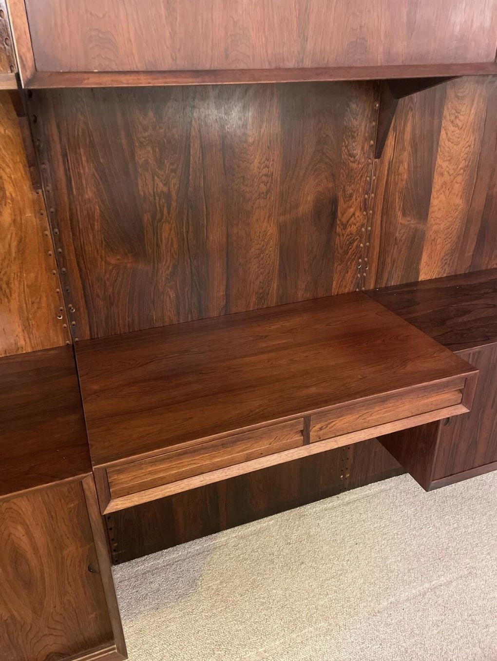 Mid Century Modern Large Wall Unit By Poul Cadovius For Royal System , 1950s photo vinterior