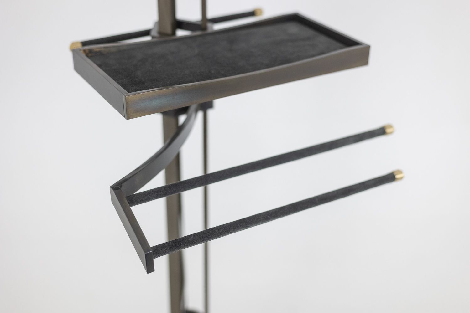 Valet In Brass, Steel And Leather. Contemporary Work. photo buy