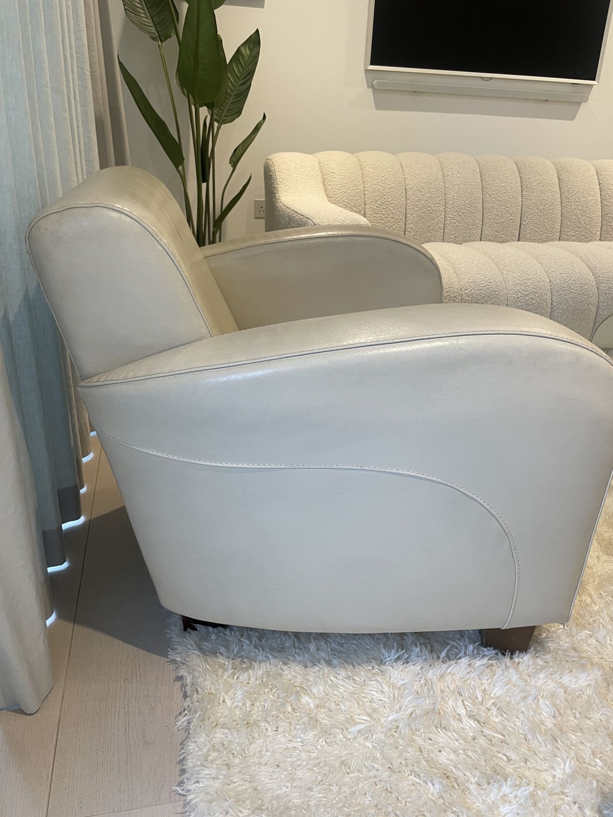 Italian Leather Art Deco Style Armchair photo buy