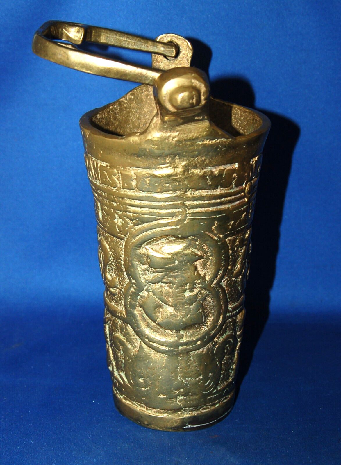 An Antique 19th Century Brass Gothic, Medieval, Church Situla, Holy Water Holder photo furniture