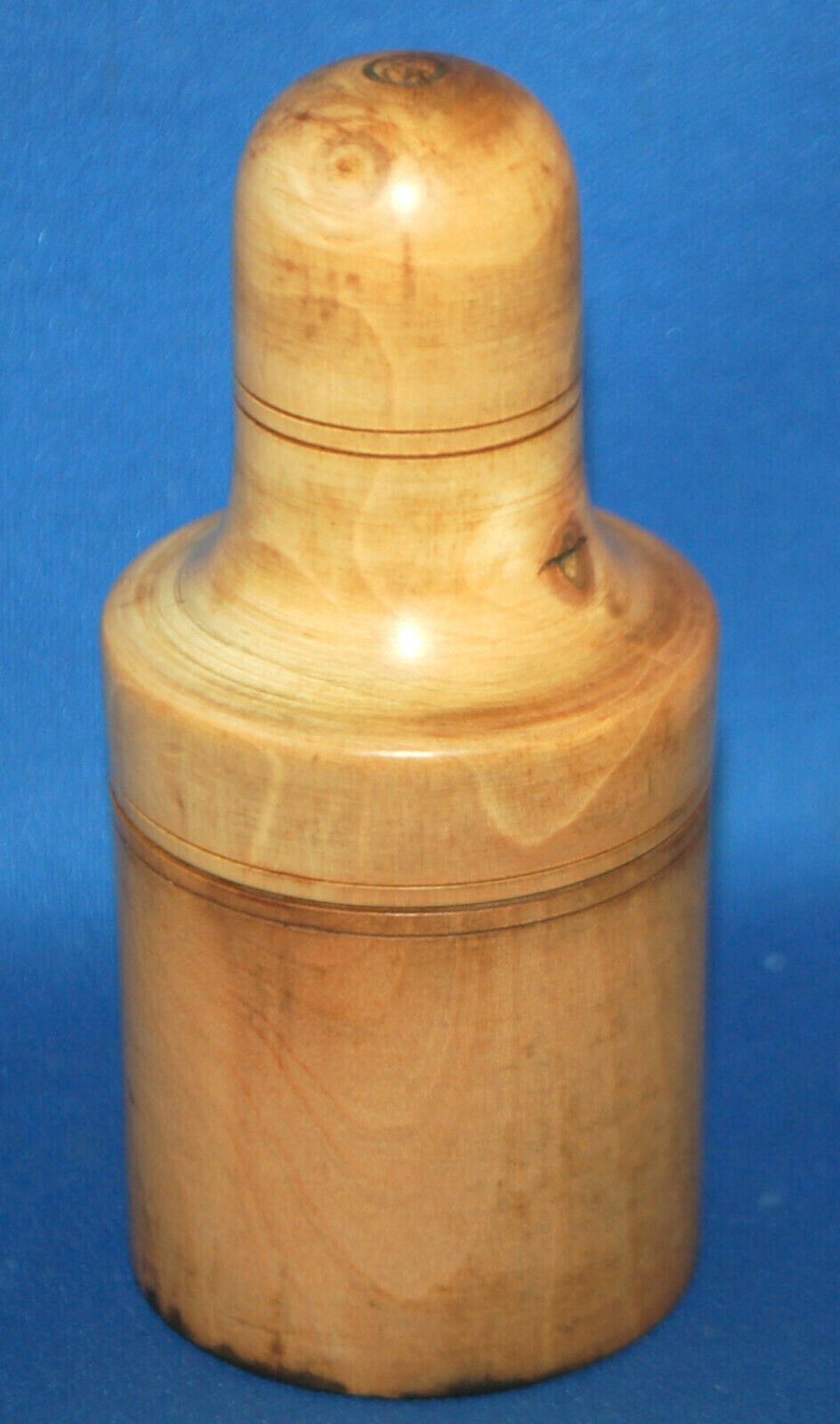 A 19th Century Apothecary Bottle Case And Clear Glass Bottle, Boxwood photo for sale