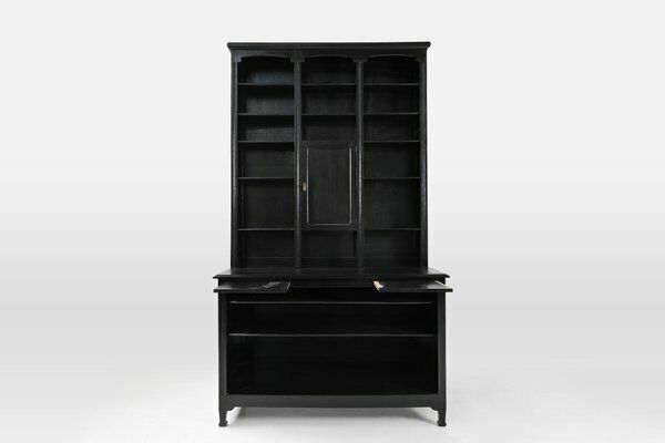 Art Nouveau Farmacist Cabinet In Oak, France, 1910 photo vinterior
